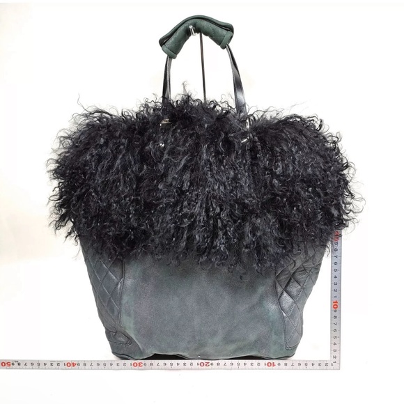 JIMMY CHOO (RARE) Mongolian Black Shoulder Bag - Picture 3 of 9